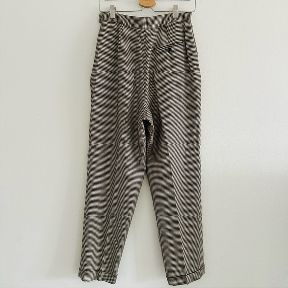 Vintage Lauren Ralph Lauren High Waisted Houndtooth Trousers Pants Sz 10 - Picture 5 of 7